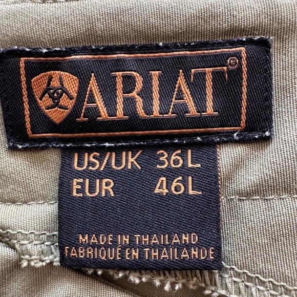 Ariat All Circuit Breeches Women's 36L  Tan Horse riding pants barn equestrian - Picture 3 of 16